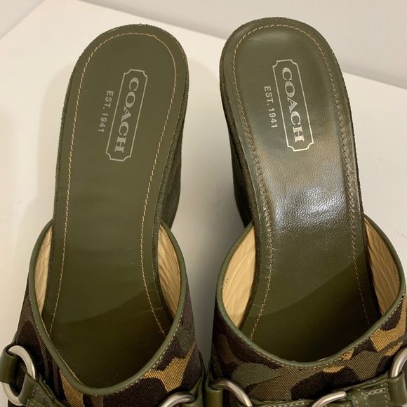 💯Vintage Coach Fall Wedge Sandals - Picture 7 of 8